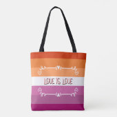 Love is Love Pride Maand Tote Bag (Achterkant)