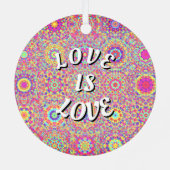 Love Is Love Pride Metalen Ornament (Achterkant)