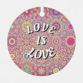 Love Is Love Pride Metalen Ornament (Voorkant)