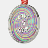 Love Is Love Pride Metalen Ornament (Links)