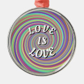 Love Is Love Pride Metalen Ornament (Voorkant)