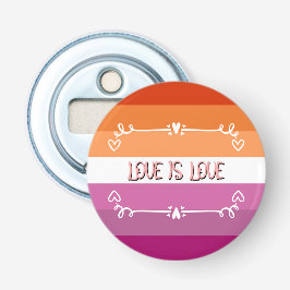 Love is Love Pride Month Knop Flesopener Button Flesopener