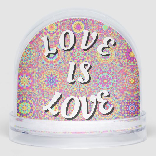 Love Is Love Pride  Phone Ring Stand Sneeuwbol (Voorkant)