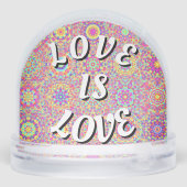 Love Is Love Pride  Phone Ring Stand Sneeuwbol (Achterkant)