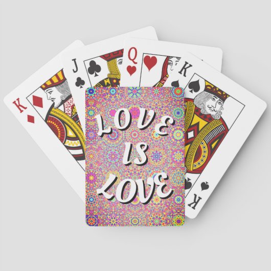 Love Is Love Pride Pokerkaarten (Achterkant)