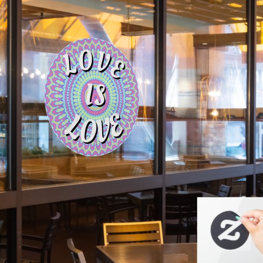 Love Is Love Pride Raamfolie Raamsticker (Restaurant Raam)