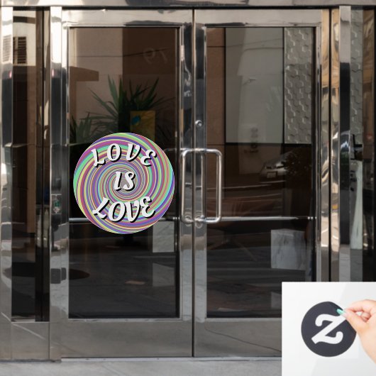 Love Is Love Pride Raamfolie Raamsticker (Kantoordeur)