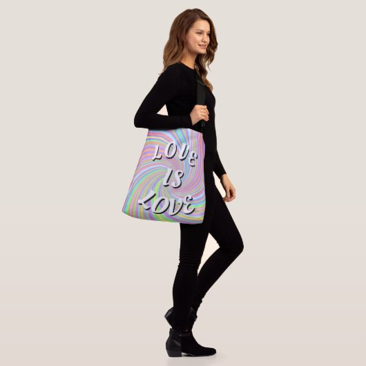 Love Is Love Pride Schoudertasje Crossbody Tas (Op model)