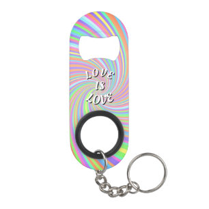 Love Is Love Pride Sleutelanhanger Flesopener Mini Flessenopener