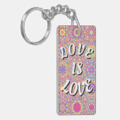 Love Is Love Pride-sleutelhanger Sleutelhanger (Voorkant Links)