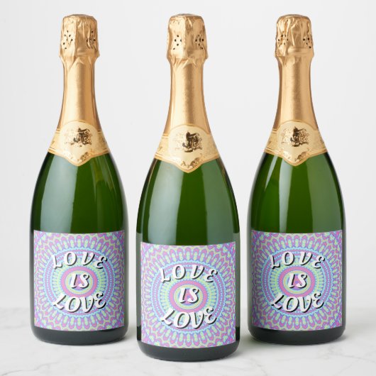 Love Is Love Pride Sparkling Wijnetiket (Flessen)