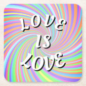 Love Is Love Pride Square Papieren Onderzetter (Voorkant)