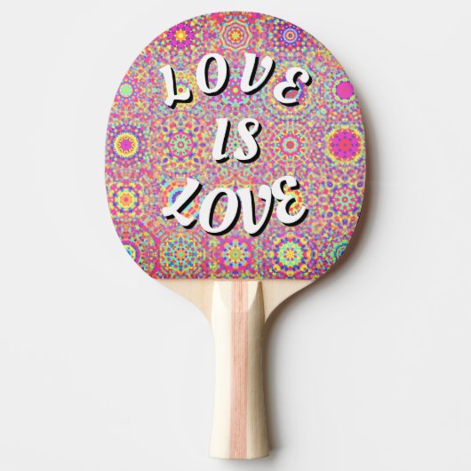 Love Is Love Pride Tafeltennisbatje (Voorkant)