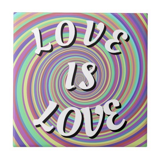 Love Is Love Pride Tegeltje (Voorkant)