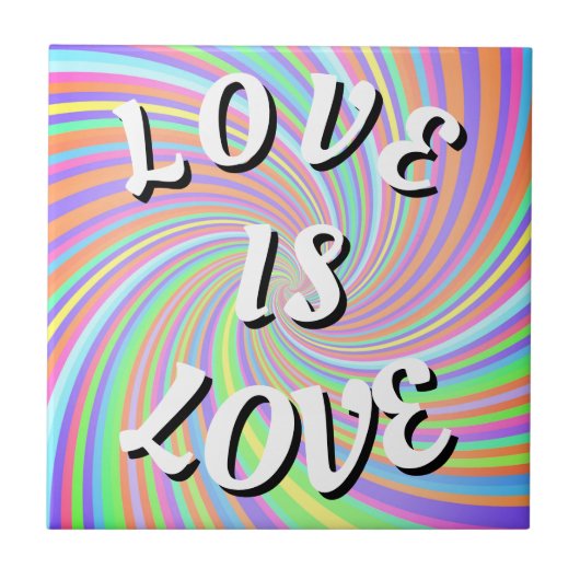 Love Is Love Pride Tegeltje (Voorkant)