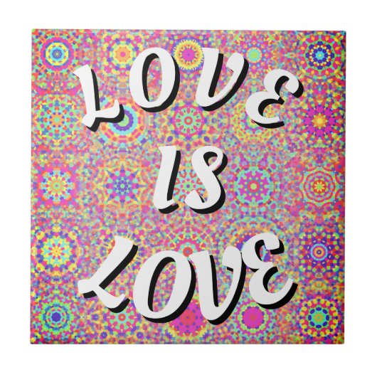 Love Is Love Pride Tegeltje (Voorkant)