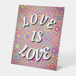 Love Is Love Pride Voetstuk Bord Reclamebord Met Voetstuk
