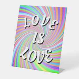 Love Is Love Pride Voetstuk Bord Reclamebord Met Voetstuk