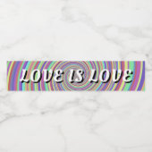 Love Is Love Pride Waterfles Etiket (Enkel label)