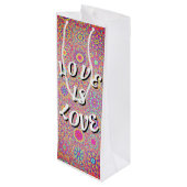 Love Is Love Pride Wijn Cadeautas (Achterkant Gekanteld)