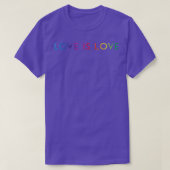 Love Is Love Rainbow Flag Gay Pride Allies LGBTQ P T-shirt (Design voorkant)