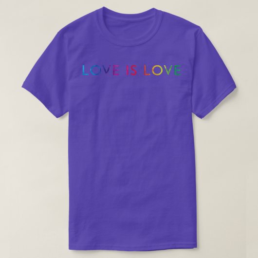 Love Is Love Rainbow Flag Gay Pride Allies LGBTQ P T-shirt (Design voorkant)