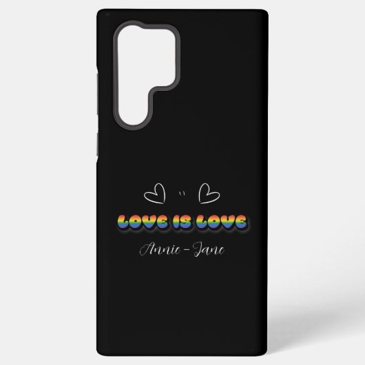 Love is Love Rainbow LGBTQ Samsung Galaxy Hoesje (Achterkant)
