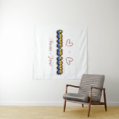 Love is Love Rainbow LGBTQ Tapestry Wandkleed (In Situ (horizontaal))
