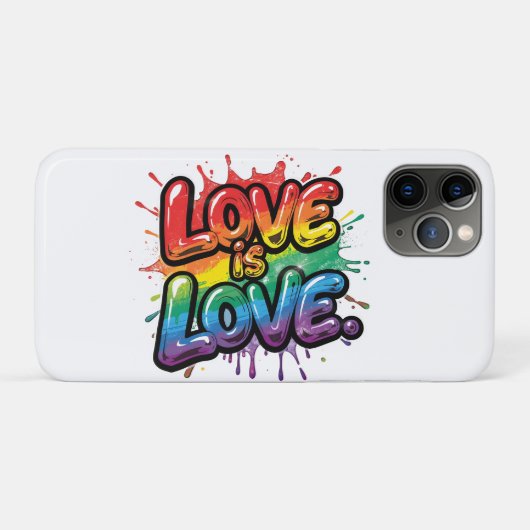 Love Is Love - Rainbow Pride Quote Art  Case-Mate iPhone Case (Achterkant (horizontaal))