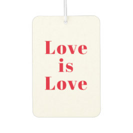"Love is Love" red white car Luchtverfrisser