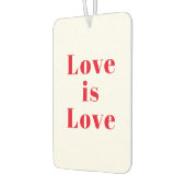 "Love is Love" red white car Luchtverfrisser (Links)