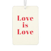 "Love is Love" red white car Luchtverfrisser (Achterkant)