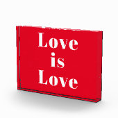 "Love is Love" red white Fotoblokken (Rechts)
