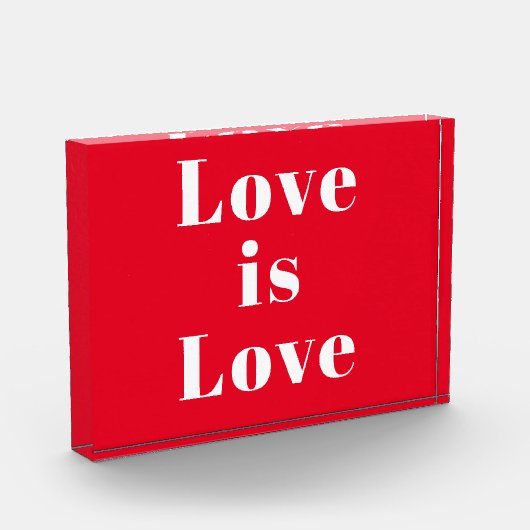 "Love is Love" red white Fotoblokken (Links)