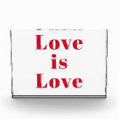 "Love is Love" red white Fotoblokken (Voorkant)