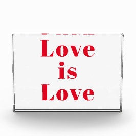 "Love is Love" red white Fotoblokken