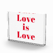 "Love is Love" red white Fotoblokken (Rechts)