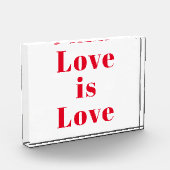"Love is Love" red white Fotoblokken (Links)