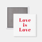"Love is Love" red white Magneet (Voorkant / Achterkant)