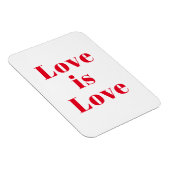 "Love is Love" red white Magneet (Rechterzijde)