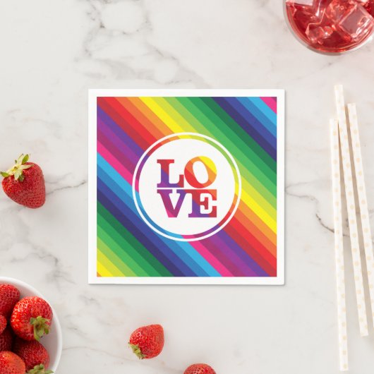 LOVE IS LOVE regenboog kleuren spot typografie vet Servet (Insitu)