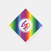 LOVE IS LOVE regenboog kleuren spot typografie vet Servet (Hoek)