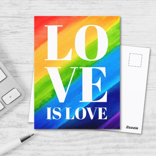 Love Is Love Regenboog Pride Briefkaart