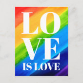 Love Is Love Regenboog Pride Briefkaart (Voorkant)