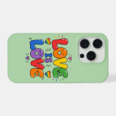 Love Is Love Regenboog Pride iPhone Hoesje (Achterkant horizontaal)