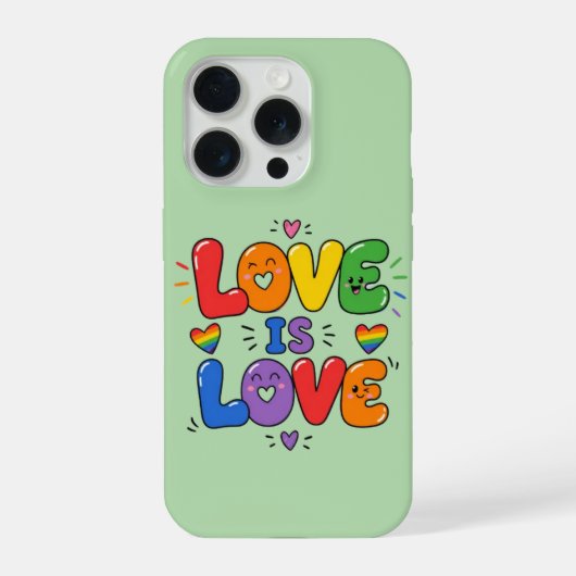 Love Is Love Regenboog Pride iPhone Hoesje (Achterkant)