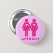 Love is Love Ronde Button 5,7 Cm (Voorkant /achterkant)
