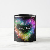 Love is love | spray paint rainbow heart | pride mok (Midden)
