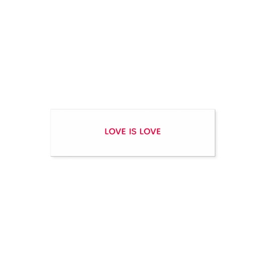 LOVE IS LOVE stempel met rode inkt (Design)