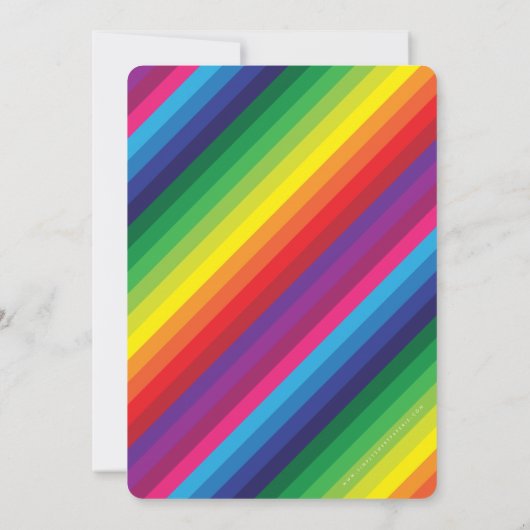 LOVE IS LOVE trouwregenboogkleuren penseelstreek Kaart (Achterkant)